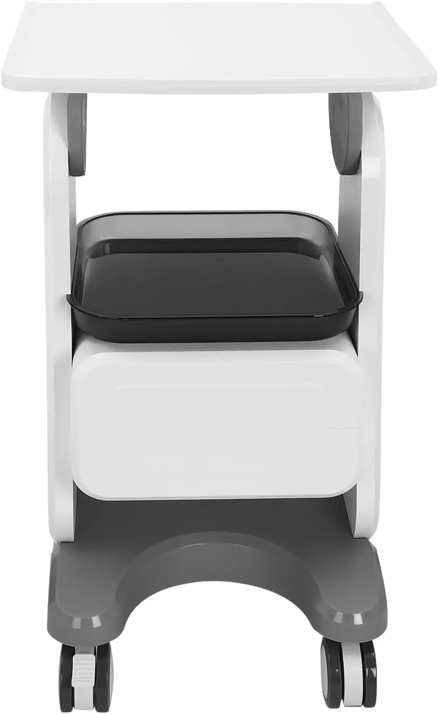 Labortrolley, Medizinischer Trolley mit 1 Schublade, 100 kg Tragfähigkeit, Schönheitssalon-Trolley für Labor, Klinik, Krankenhaus – Detail 5