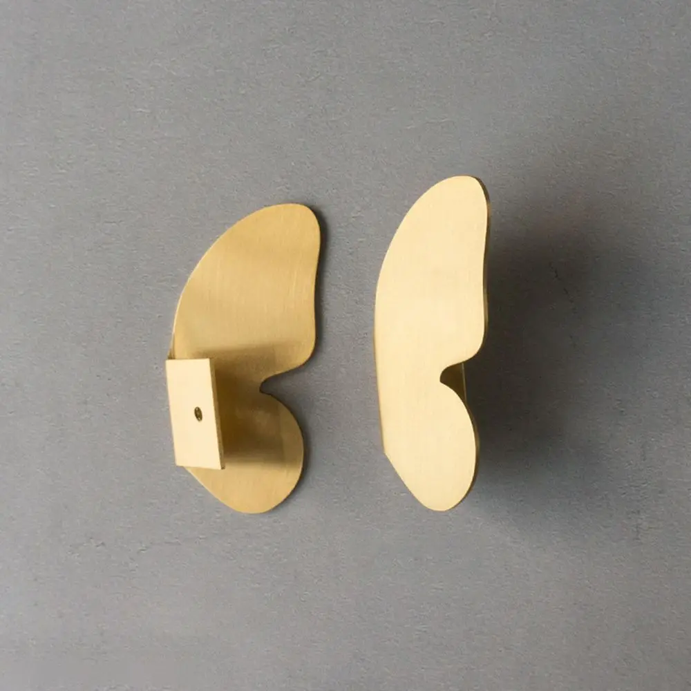 Luxury Gold Color Butterfly Brass Handle Wardrobe Door Handle Drawer Knob Cabinet Pulls Home Decor Furniture Handles Hardware