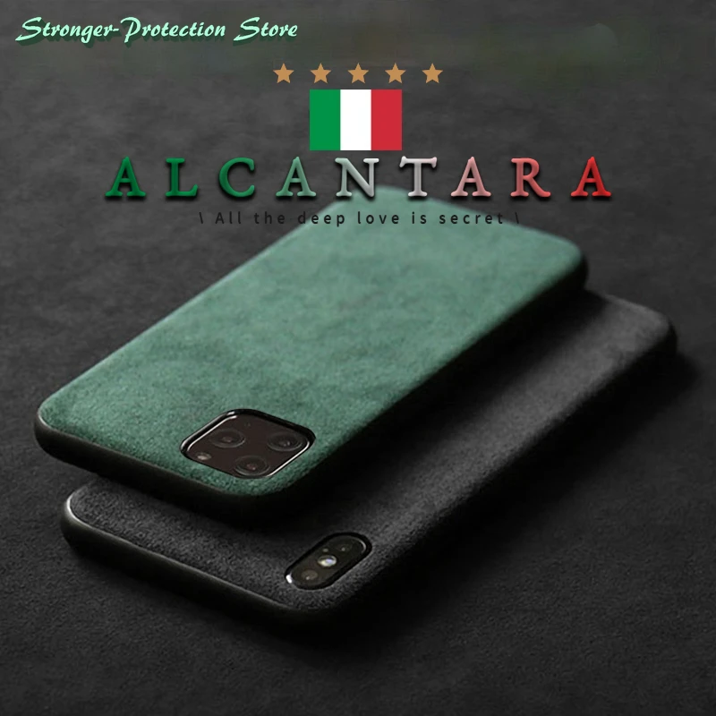 Italian Alcantara Leather Case For Iphone 13 12 Pro Max 11 Xs Max