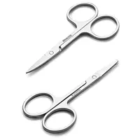 Eyebrow and Nose Hair Scissors, Comfort-Grip Handles, Facial Hair Grooming, Eyebrow, Nose, Mustache, Beard 1