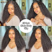 QT Afro crépus bouclés dentelle avant perruques 13x4 HD Transparent cheveux humains dentelle perruque brésilienne bouclée 4x4 dentelle fermeture perruque pour les femmes noires 5