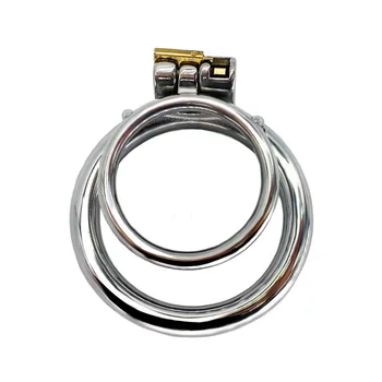 For Man Bondage Penis Stainless Steel Male Chastity Device Cock Rings Super Small Chastity Cage Belt Ball Stretcher Sex Shop Toy 2
