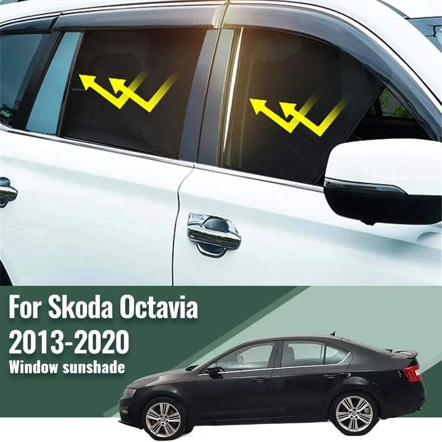 

For Skoda Octavia 5E 2013-2020 Magnetic Car Sunshade Visor Front Windshield Frame Curtain Rear Side Baby Window Sun Shade Shield