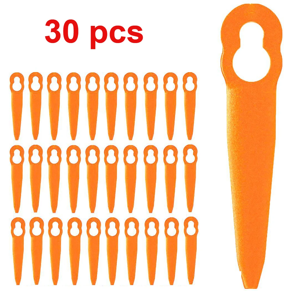 Plastic Blades 30pcs 90mm For STIHL Cordless Strimmer Grass Trimmer Mowing Heads Replacement Blades grass trimmer