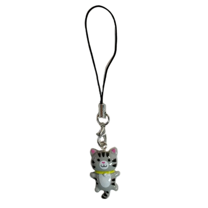 Phone Strap Y2K Phone Charm Keychain Lovely Cat Keychain for Women Girls Handmade Jewelry Ornament Handbag Accessories DropShip