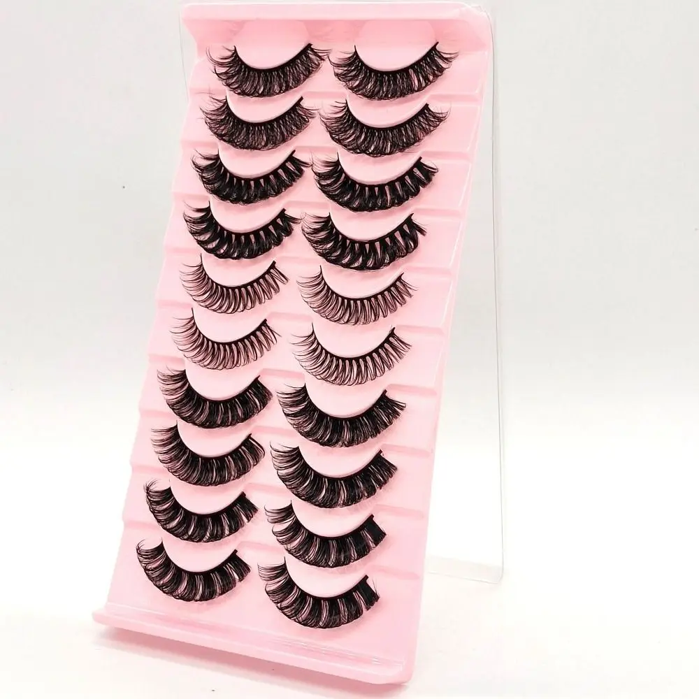 

10Pairs/box 3D Fiber Women Beauty Handmade Fuffy Lashes Eye Extension Thick Long Eye Lashes False Eyelashes