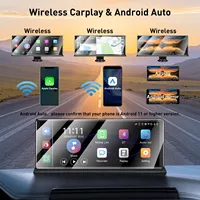 ESSGOO Écran universel 11,3 pouces 4K, autoradio portable Carplay, Android Auto, caméra embarquée double objectif, caméra arrière, GPS, AUX, BT, USB 5