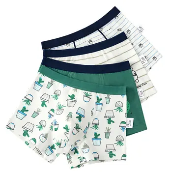 2-14yrs Boys Boxer Underwear for Kids Striped Navy Blue Cotton Panties Bottom Boys Clothes for 3 4 6 8 10 12 14 Years Old 203021