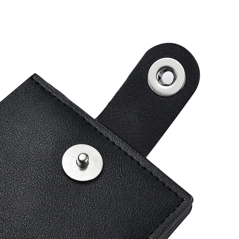 Men`s Wallet Soft Leather Buckle Short Wallet Credit Card Holder Coin Purse For Man Money Clip Small Bag 3