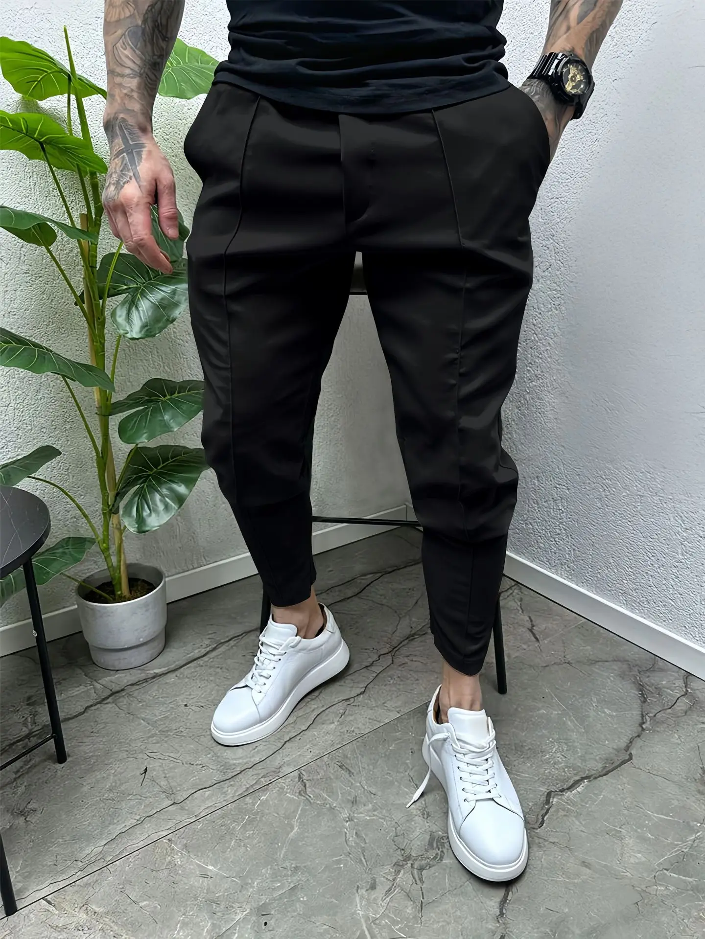 Casual Pants Men's Leisure Sports Slim Small Foot Overalls Outdoor Stretch Fitness