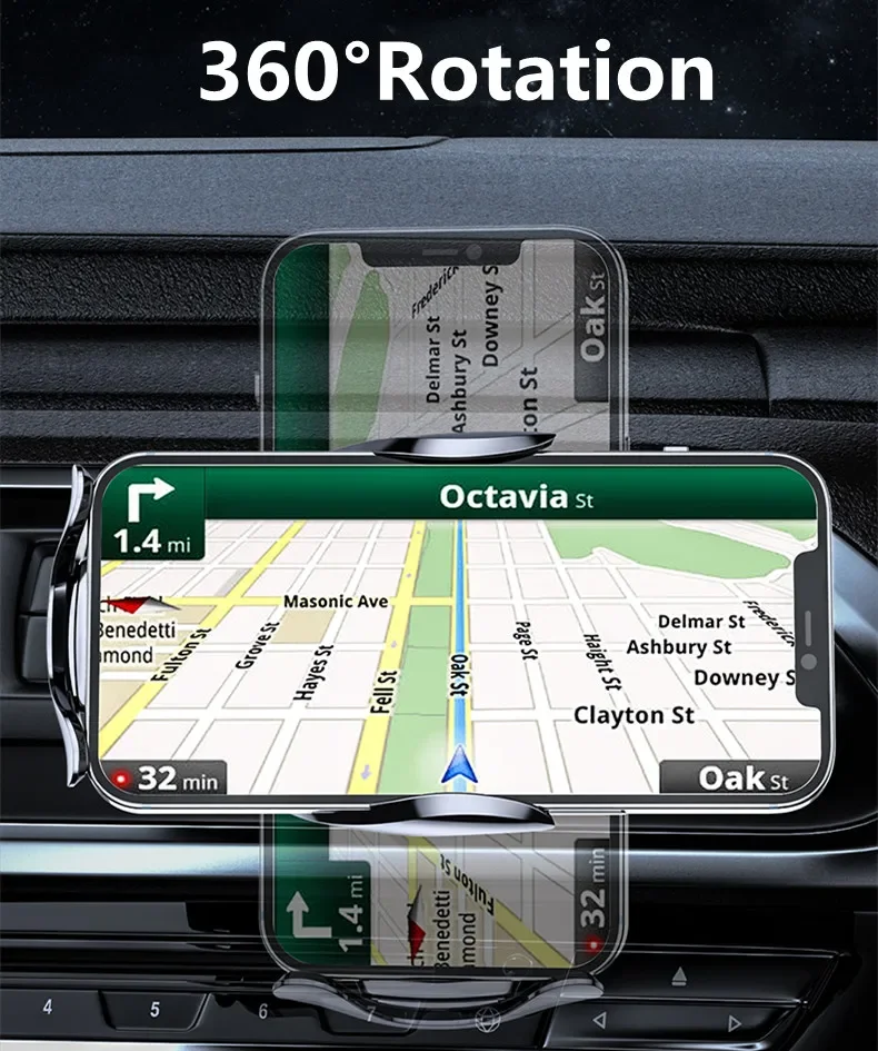 30W Car Wireless Charging Auto Wireless Charger Stand For iPhone 15 14 13 Samsung Xiaomi Air Vent Stand Car Phone Holder Mount