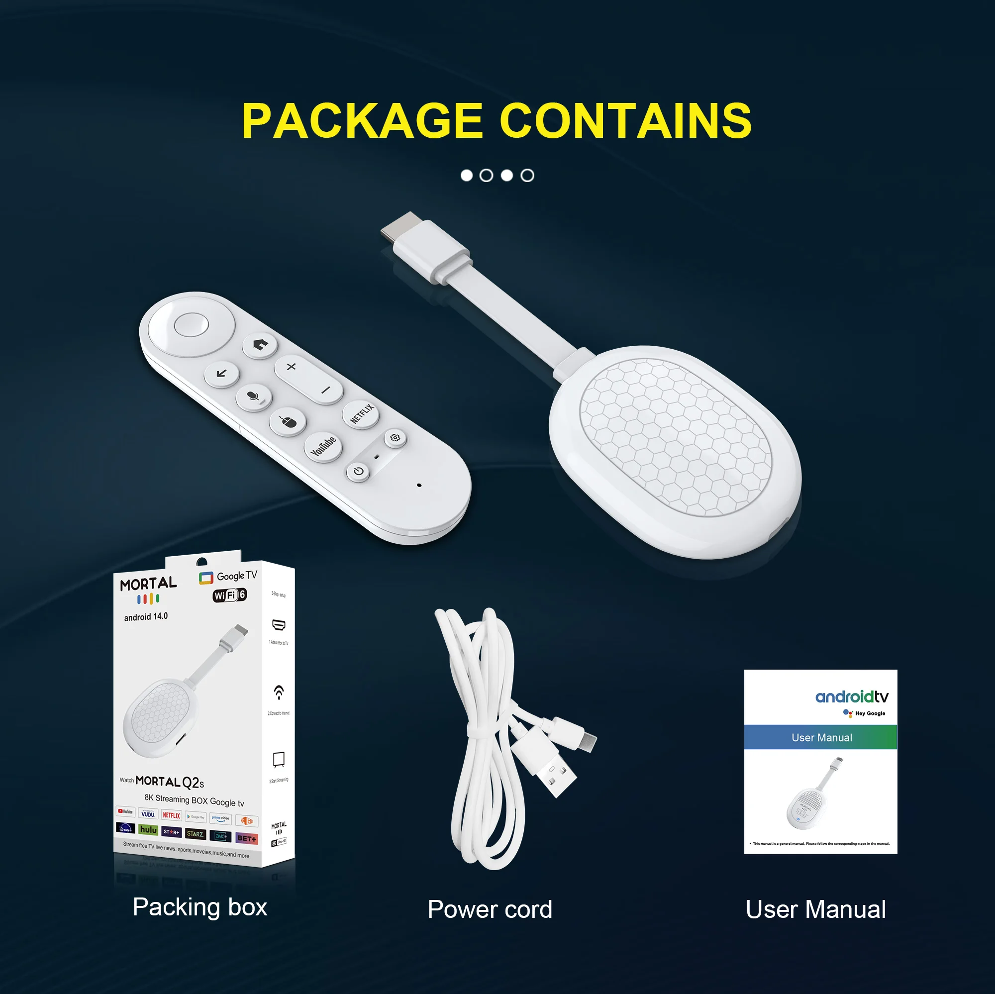 Neuer Smart TV Stick Q2S Android 14 Unterstützt Ultra HD BT5.0 Dual 2.4/5G Streaming-Mediaplayer BT 5.0 Video-Dekodierung TV-Box – Detail 15