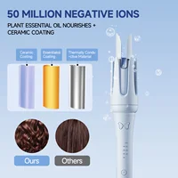 Fer à boucler automatique à ions négatifs, 4 réglages de température, maintien des boucles, anti-brûlure, cordon rotatif, outil de coiffure 6