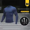 Men Compression Running T-shirt Fitness Tight Long Sleeve Sport Shirts Training Jogging Tops Gym Sportswear Quick Dryer T-shirt 3