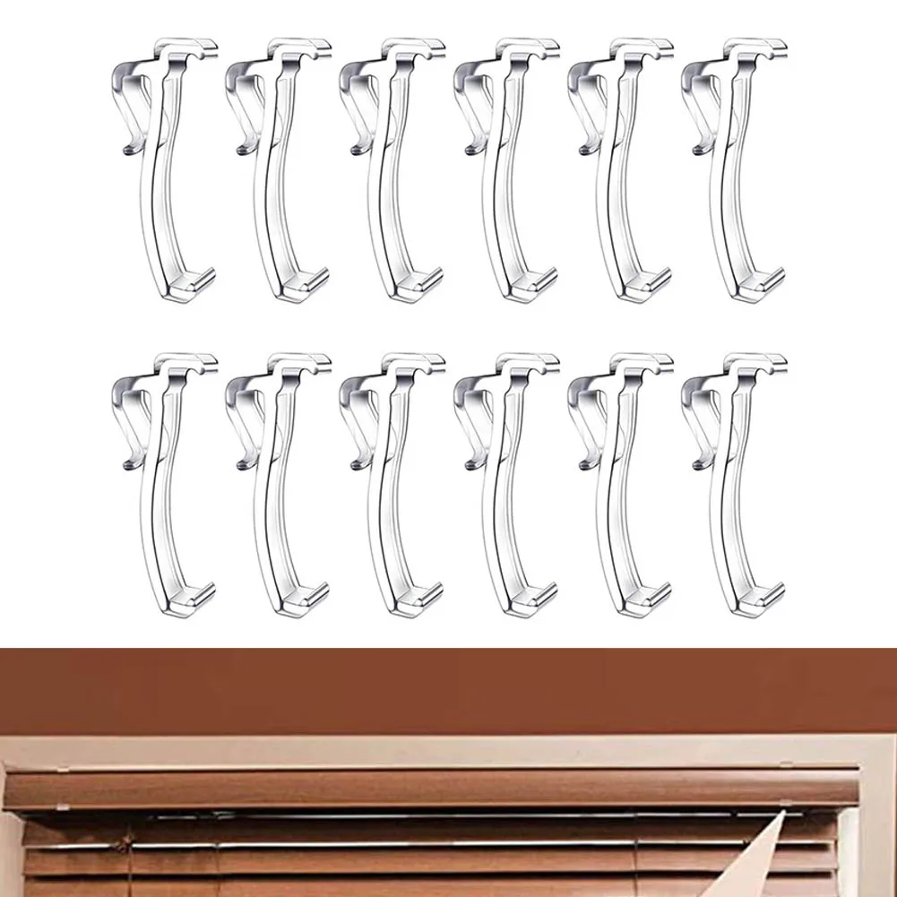 12 Pack Valance Blind Clips 2.5 Inch Horizontal Blinds Parts Replacements Plastic Clear Curtain Shades Decorative Accessories