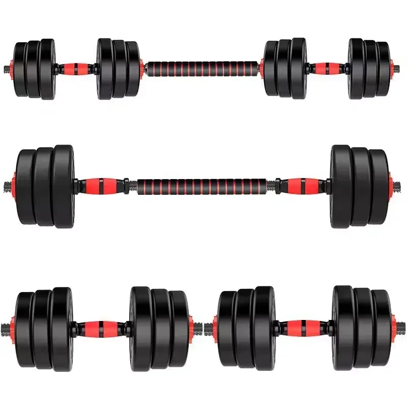 Portable Gym Muscle Weight Cement Dumbbells Barbells Set 10-40Kg Rubber Coated Cement Dumbbell Set
