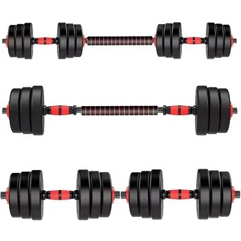 Portable Gym Muscle Weight Cement Dumbbells Barbells Set 10-40Kg Rubber Coated Cement Dumbbell Set 1