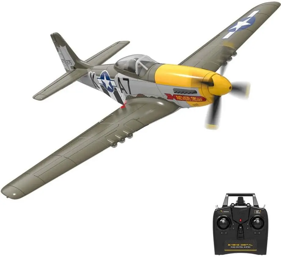Volantex RC 768-2 P51D Mustang 500 Avion RC Sans Balais 4 Pales