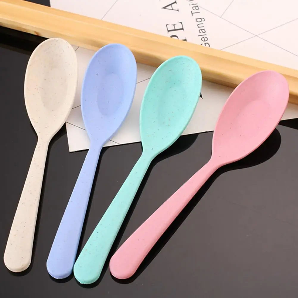 Soup Spoon Long Handle Cereal Spoon Plastic Serving Microwave Dishwasher Safe Porridge Kids Tableware Dinner