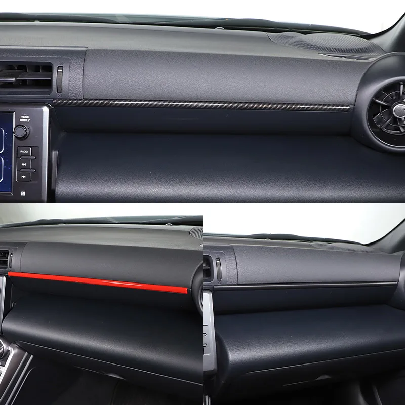 

For Toyota 86/Subaru BRZ 2022 ABS Carbon Fiber Car Center Control Dashboard Copilot Decorative Strip Sticker Car Accessories