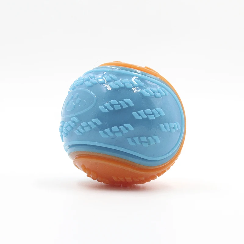 Dogs  Interactive Toys Soft TPR Toys for Dog Pet Teeth Cleaning Bite Resistance Squeaky Dog Ball Toy