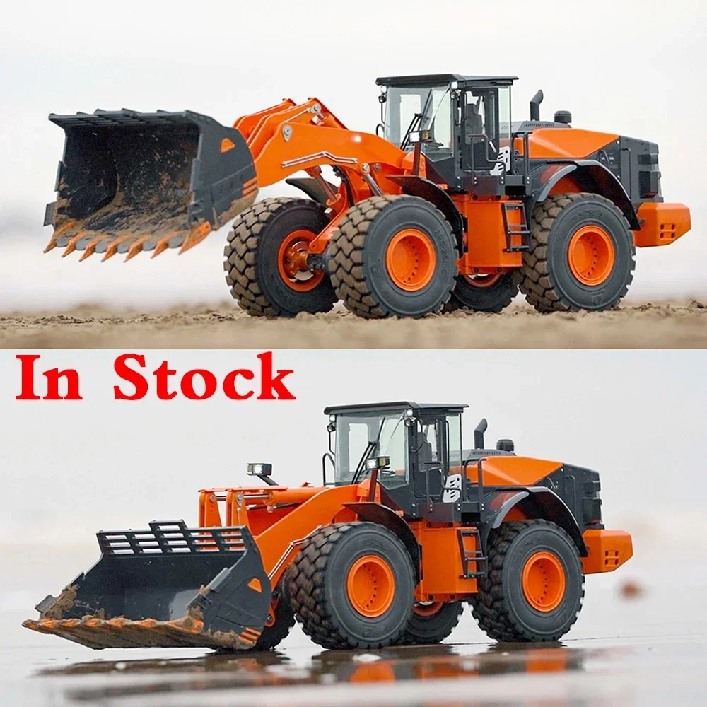 ZW370 RC Loader 1/14 JDM 198 RC Hydraulic Loader Metal Model RTR with Light and Sound System Engineering Remote Control Car Toy 2