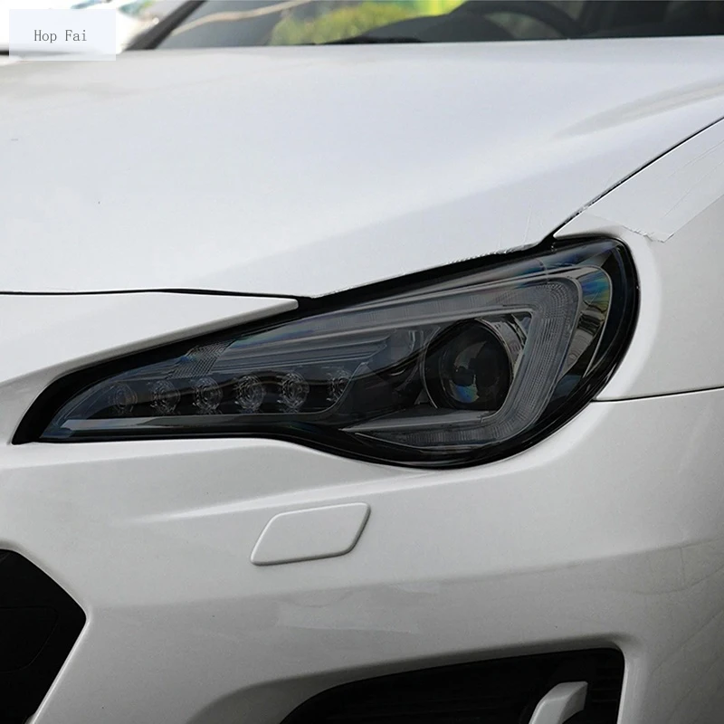 

2 Pcs Car Headlight Protective Film Headlamp Restoration Transparent Black TPU Sticker For Subaru BRZ 2013-Present Accessories