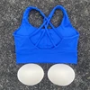 Cross Straps Sports Bra Gym Crop Top Yoga Vest Women High Impact Fitness Bralette Push Up Running Underwear With Chest Pad 6