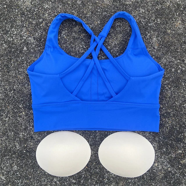 Cross Straps Sports Bra Gym Crop Top Yoga Vest Women High Impact Fitness Bralette Push Up Running Underwear With Chest Pad 6