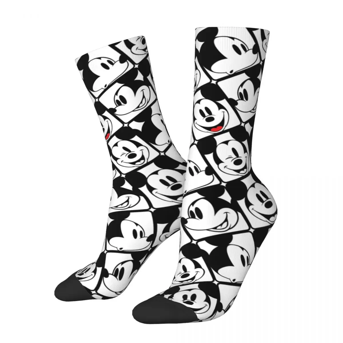 

Носки с Микки Маусом для мужчин и женщин, повседневные носки в стиле Харадзюку, чулки средней длины на весну, лето, осень и зиму, подарок
