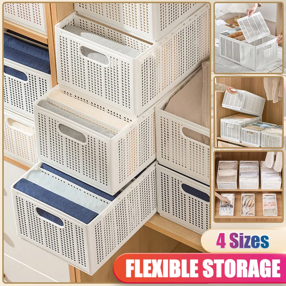 

Wardrobe Organizer Clothes Jeans Storage Box With Detachable Dividers 7 Grids Folding Clothes Storage Baskets Clothes Organizer