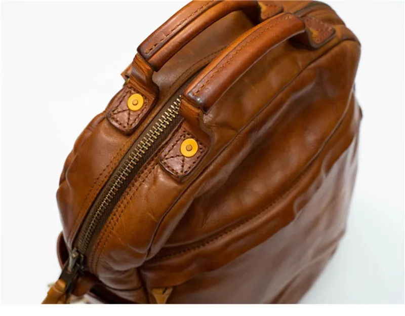 PNDME Mode Vintage Wochenend-Reiserucksack aus echtem Leder für Herren und Damen, Designer-Rucksack aus Rindsleder mit großem Fassungsvermögen für Laptops – Detail 19