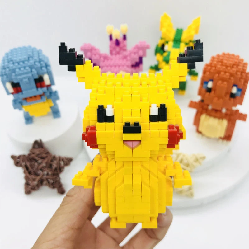 モンスター ピカチュウ おもちゃ グラフィック ミニモンスター ポケットモンスター ギフト用のコンパクトなポケモンアクションフィギュア ブロック Aliexpress