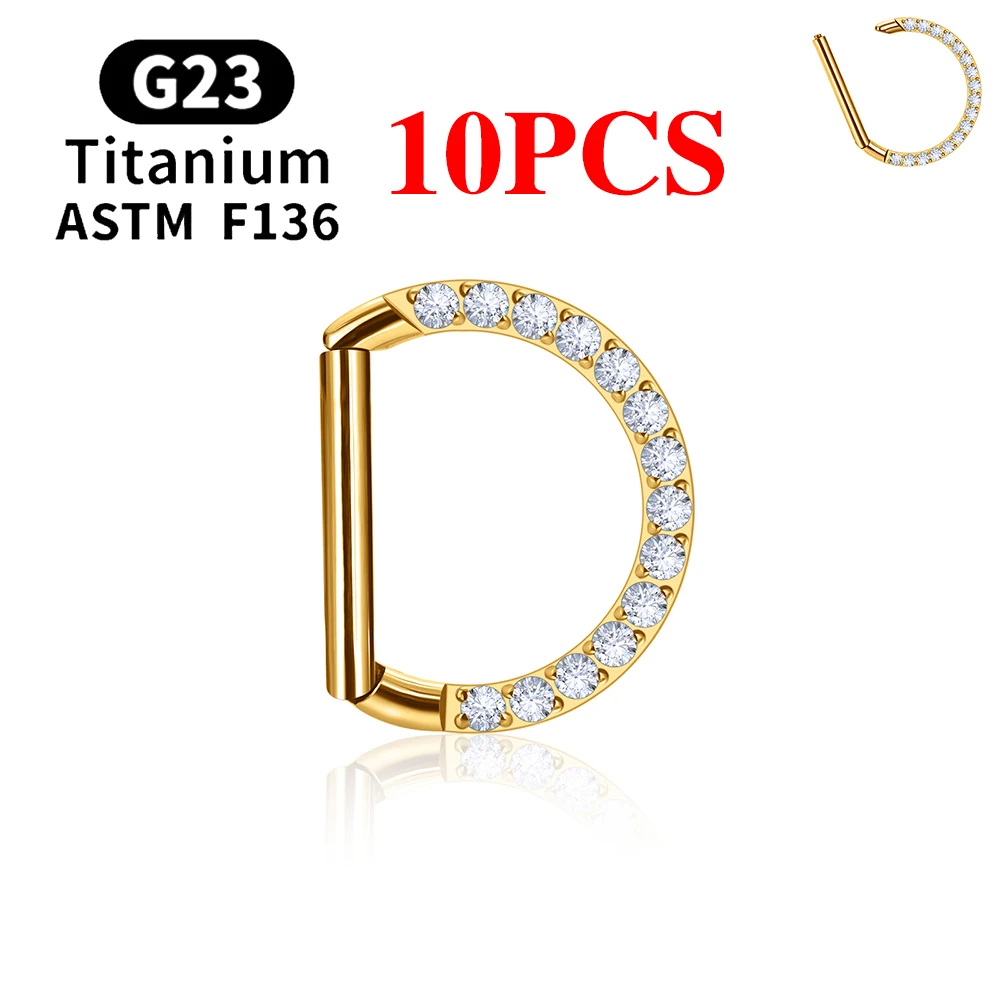 10PCS Gold Color