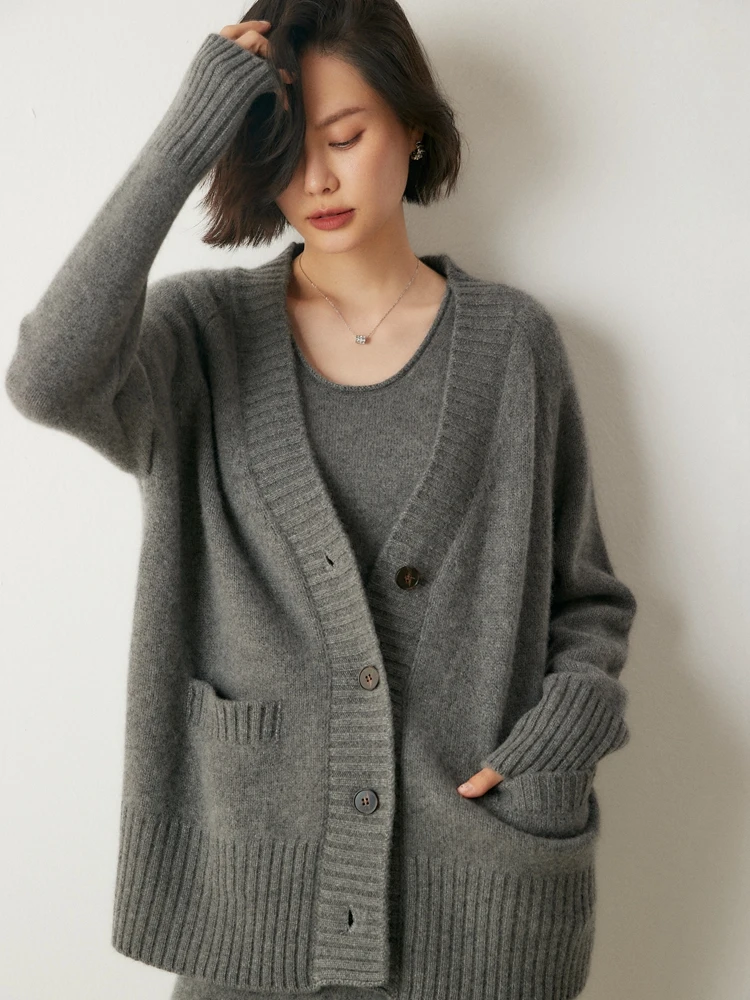 New Winter Casual Chic Cashmere Oversize Thick Pullover Female Long Sleeve Sweater