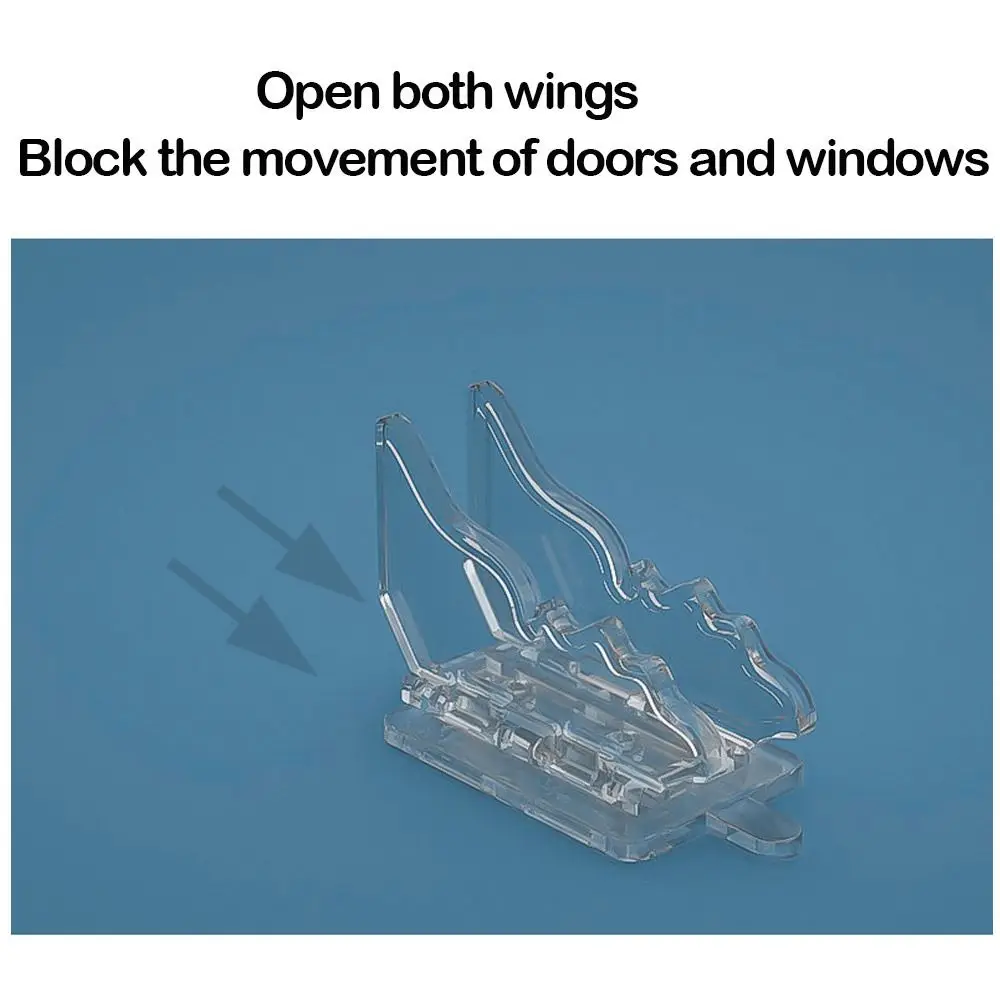 Description Picture 6 of item5pcs Clear Slide Glass Door Safety Locks Window Latch Window Security Bar Sliding Door Lock Child Proof Lock