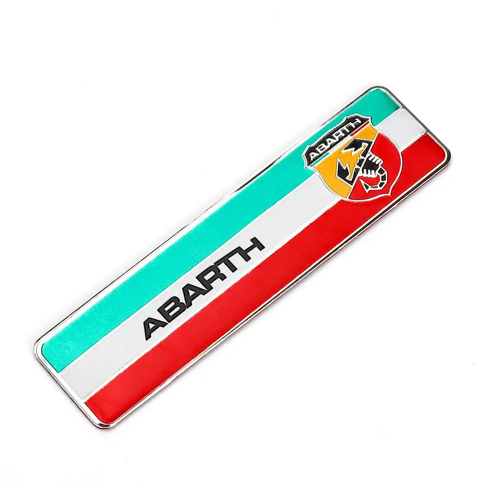 Adesivo Per Auto In Lega Di Alluminio Personalizzato Striscia Lunga Logo Modifica Emblema Per Abarth 595 Badge Fiat 500 Accessori Scorpione