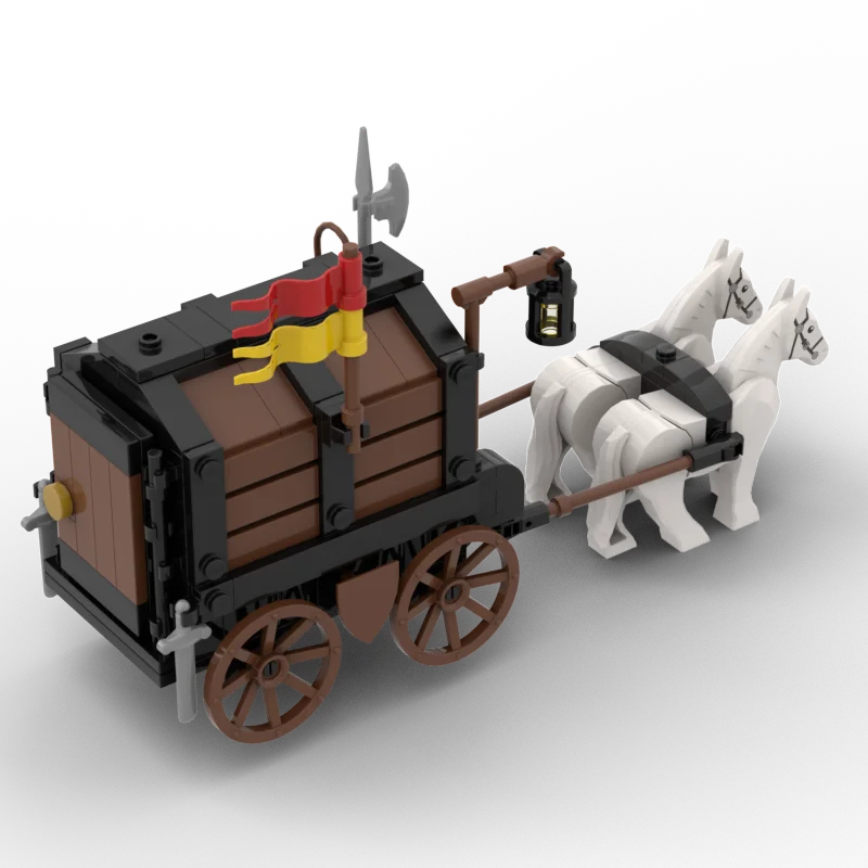 MOC-117564 중세 성 요새 요새 타워 및 숙박 타워 고급 목조 건물 모델 장난감