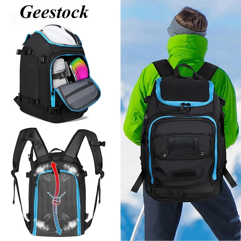 Outdoor Ski Backpack 2023 Waterproof Large Capacity Breathable Skiing Boot Backpack Storage Hang Skis Adjustable Skate Bagpack