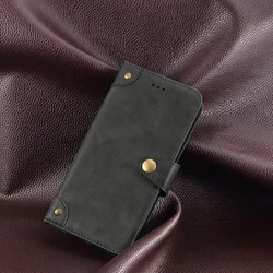 Retro Leather Back Case Cover with Metal Buckle - Premium Phone Accessories (Black)