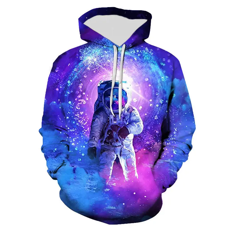 thumbnail image 1 of Sudadera con capucha con estampado de astronauta, universo, espacio, galaxia, para hombres y niños, sudaderas de manga larga, chaqueta genial de gran tamaño para hombre, 1 of 4