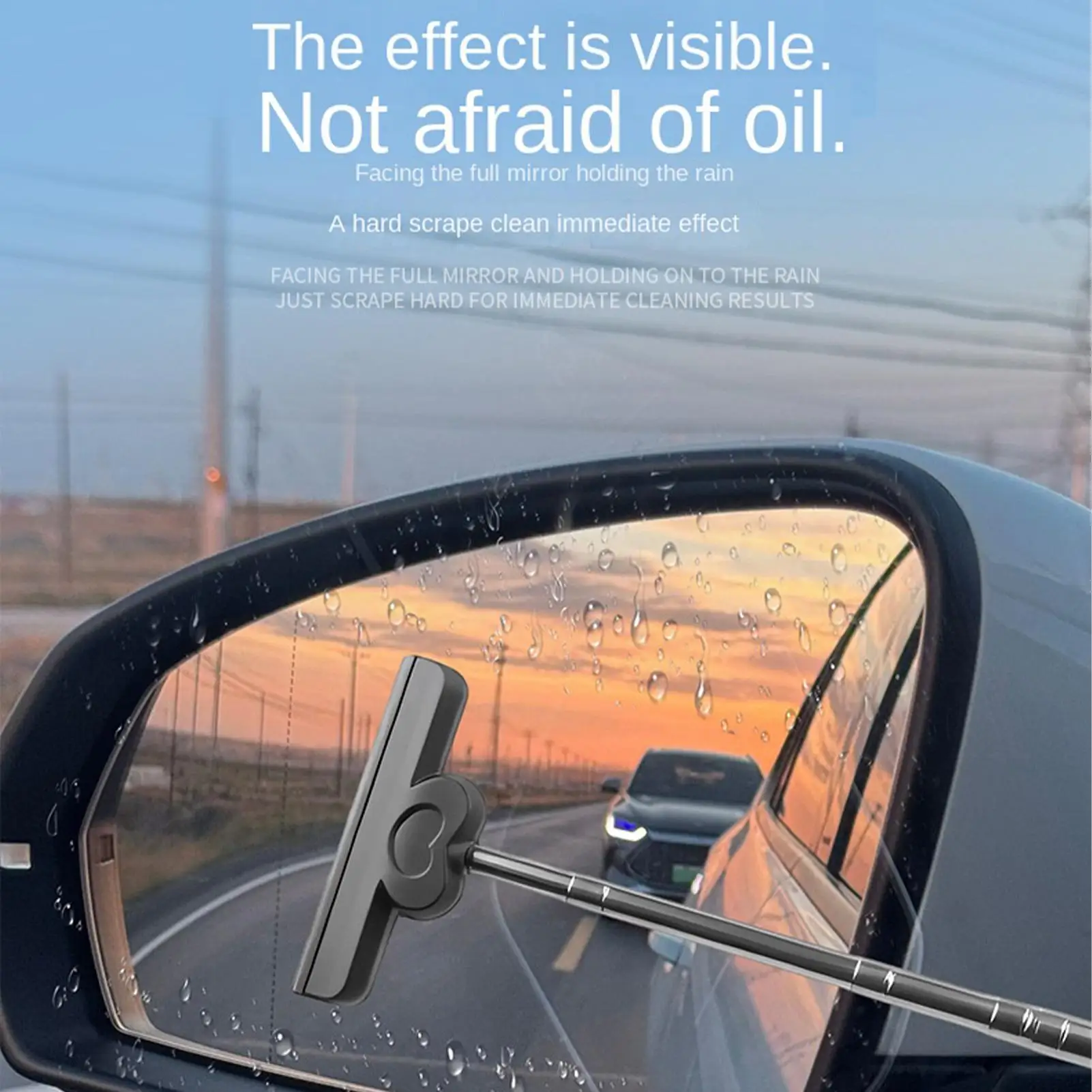 자동차 유리창 청소 도구 미러 스퀴지 휴대용 접이식 범용 청소 와이퍼 (자동차 유리, 버스 운전석, 트럭 내부용)