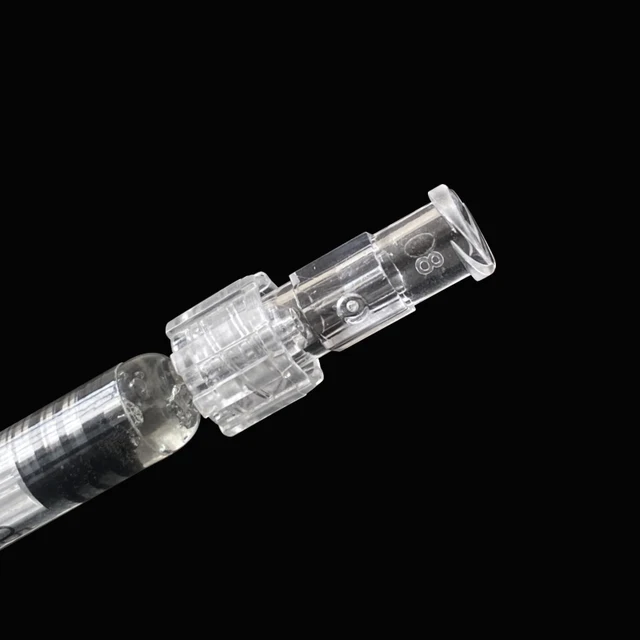 เข็มฉีดยาปราศจากเชื้อ Connector Double Helix Luer ล็อคอะแดปเตอร์พลาสติกสภาพแวดล้อม Drug Guide อุปกรณ์ 1