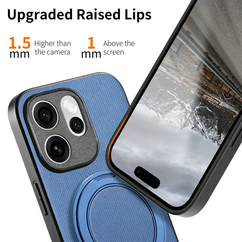 Premium Magnetic Ring Stand Luxury Case Cover
