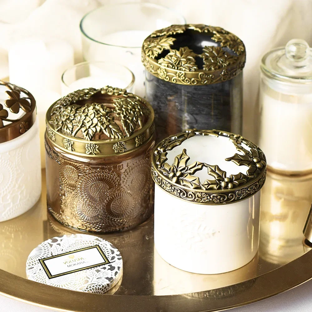 Candle Topper Jar Candle Topper-Owl Shape Metal Candle Topper Jar Accessories Candles Shades Sleeves Cover Top Lid