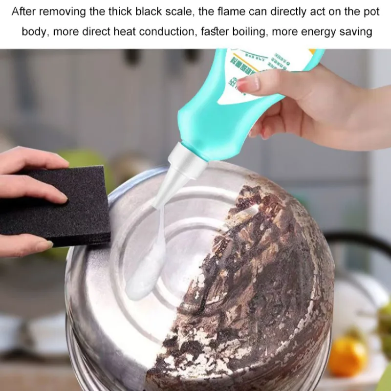 Black Stain Remover Stainless Steel Cleaner Gel Removes black scale and scorch from bottom of pan
