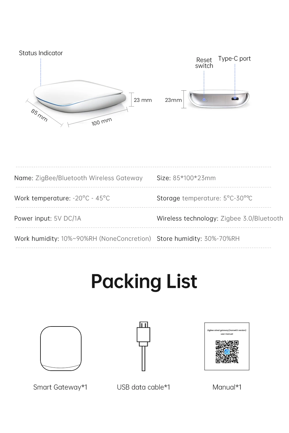 em 1, Wi-Fi, Bluetooth, Smart Home Bridge,