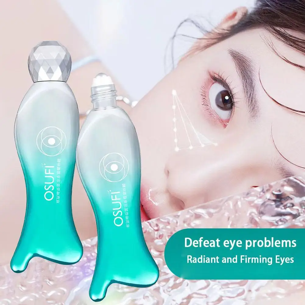 

Anti Dark Circle Eye Cream Peptide Eye Bags Anti Wrinkle Hyaluronic Acid Cream Roller Massager Skin Care Beauty Health