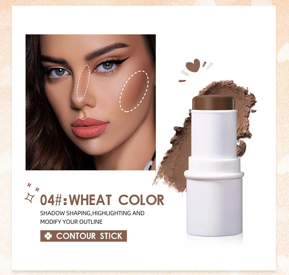 Contour Face Stick   QIBEST Multi-functional Makeup Pearlescent Highlights Cheek Blush Brighten Highlight Lip Balm Contours Sticks Beauty skincare