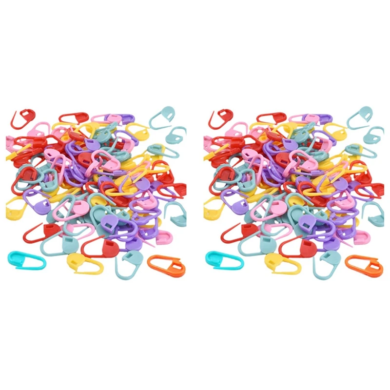 

800 Pieces Crochet Locking Stitch Markers, Knitting Stitch Counter Needle Clips, Mixed Color